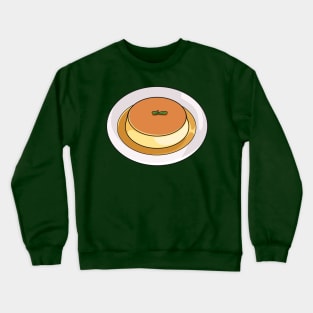 Creme caramel cartoon illustration Crewneck Sweatshirt